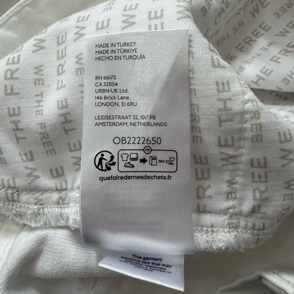 NWOT Women's Free People Stride White High Waist Baggy Denim Jeans Size 30 - Picture 9 of 9